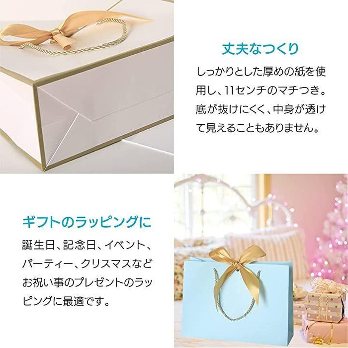 ギフトバッグ 手提げ袋 ラッピング袋 紙袋 リボン付き