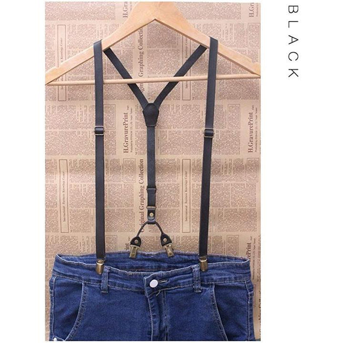 革サスペンダー レザーサスペンダー Y型15mm 男女兼用