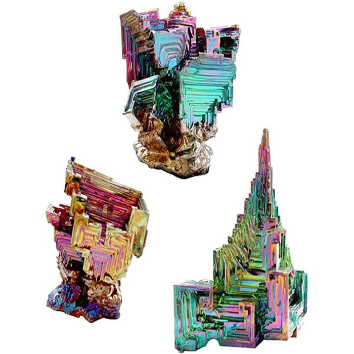 ビスマス 人工結晶 鉱石 3個セット 金属鉱物 標本研究
