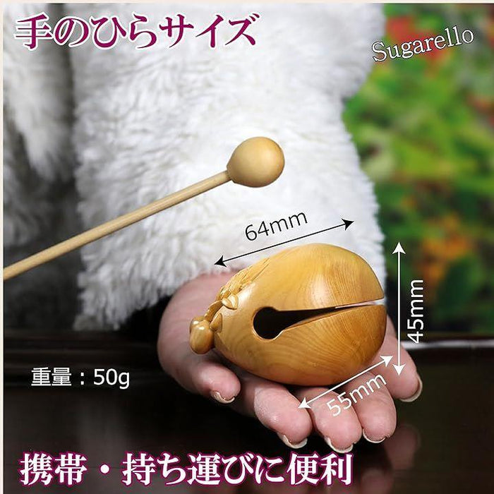 木魚 仏具 ミニ木魚 木製楽器 瞑想打楽器 ツゲの木 ポータブル 木彫り