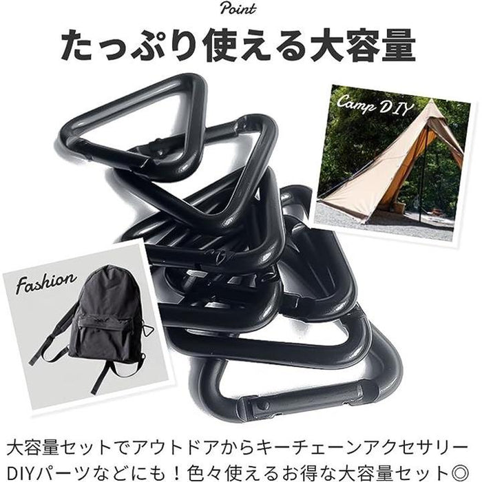 カラビナ 三角 小型 キャンプ 登山 フック アルミ 金属 カラビナ 三角 小型 キャンプ 登山 フック アルミ 金属