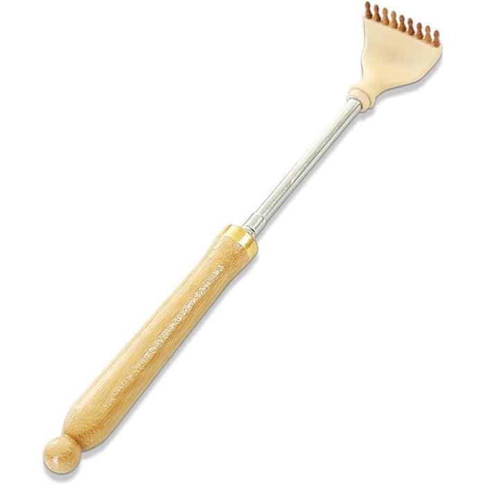 孫の手まごのておしゃれ伸縮17.5-50cm Back scratcher 竹製 ポータブル背面スクラッチ