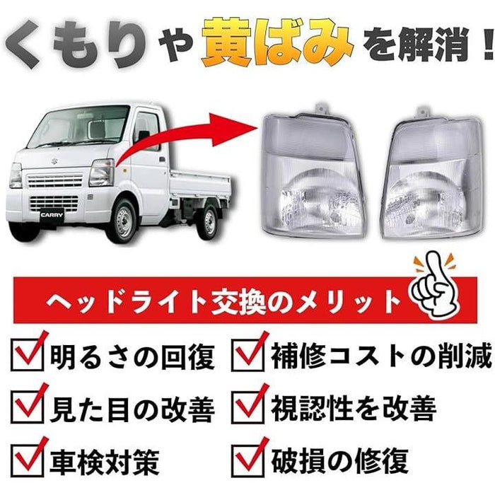 互換品 互換 キャリー DA63T スクラム DG63T ヘッドライト ヘッド