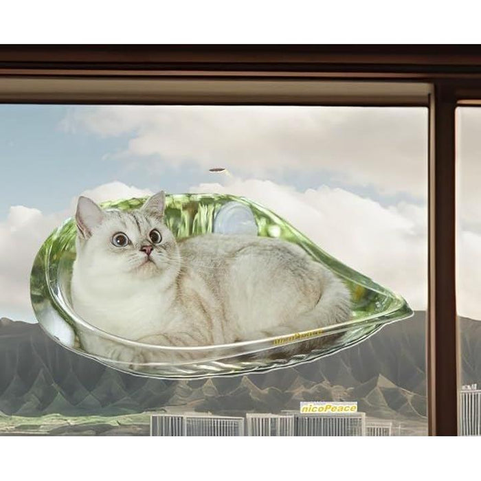 宇宙　ガラスの猫（ペア） 猫 窓用 ハンモック ベッド 宇宙船 窓ガラス 強力 吸盤 空中浮揚