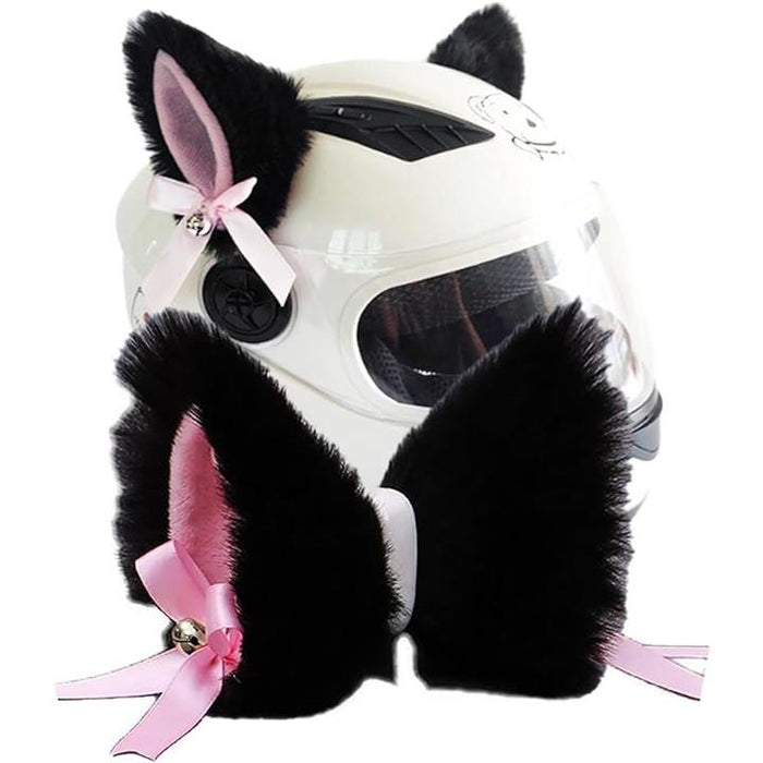 猫耳 ヘルメット用 バイク 後付け 自転車 リボン 鈴付き 猫耳 ヘルメット用 バイク 後付け 自転車 リボン 鈴付き