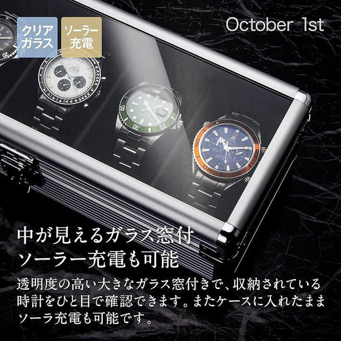 October 1st 腕時計 ケース 3本 収納 アルミ ボックス メンズ 時計 持ち運び 保管 インテリア用 Watch