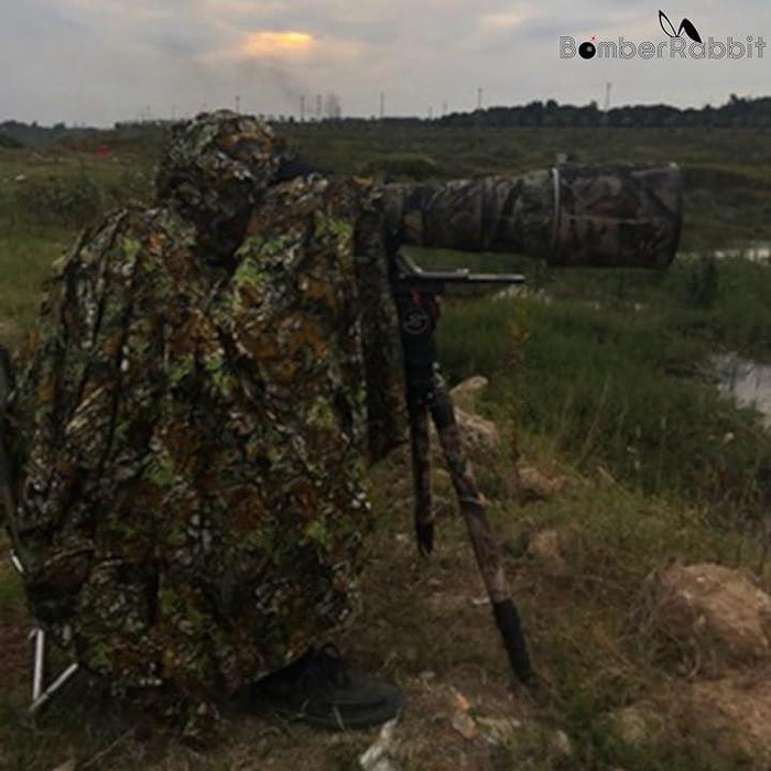 ギリースーツ サバゲー ghillie suits ウッドランド森林迷彩 Hunting ステルス カモフラージュ フード ポンチョ 森の偽