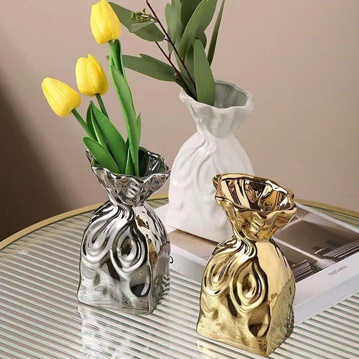 フラワーベースギフトラッピングデザイン花瓶 flower vase