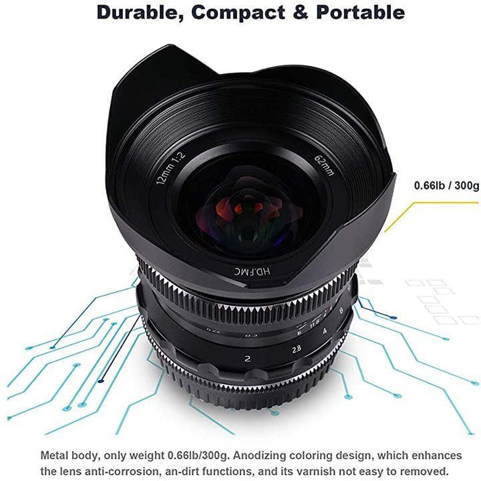 7職人12?mm f2?. 8超広角レンズfor Fuji Fujifilm Xマウントミラーレスカメラ???手動フォーカスプライム固定レンズ z2zed1b Amazon.co.jp: 7artisans 1228FXB 12mm F2.8 Xマウント 富士フイルムX