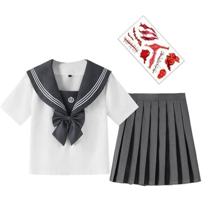 セーラー服 グレー JK 制服 コスプレ 上下セット 女子校生