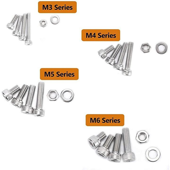 880 個六角六角穴付ボルトセット M2 M3 M4 張り合い M5 ステンレス鋼六角