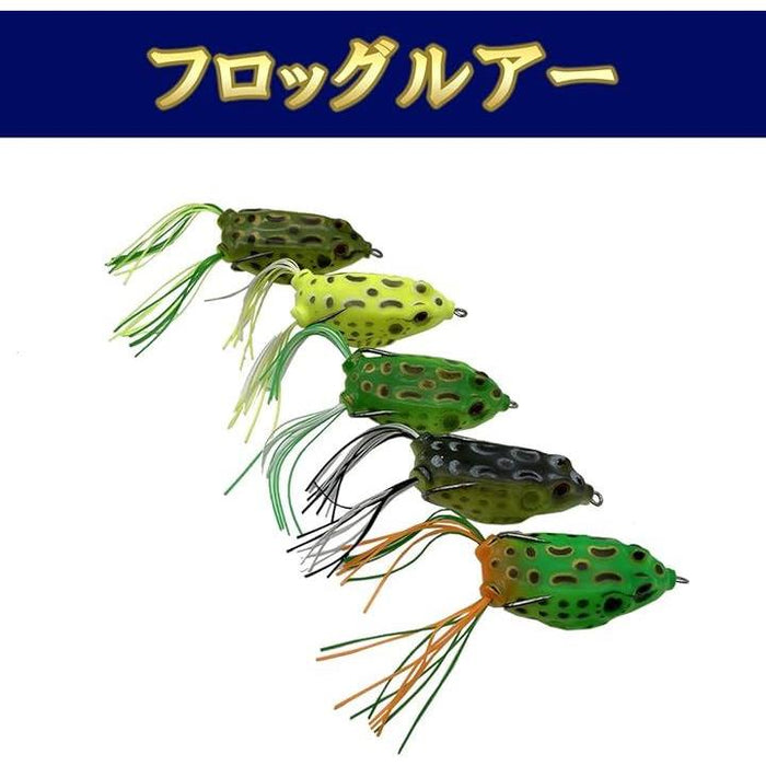カエルルアー バス 雷魚 ナマズ釣り ソフトルアー 5色セット