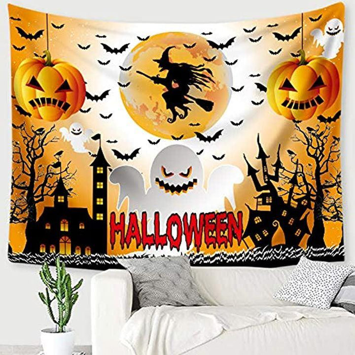 ハロウィン タペストリー cm 壁飾り ハロウィンタペストリー 洗濯