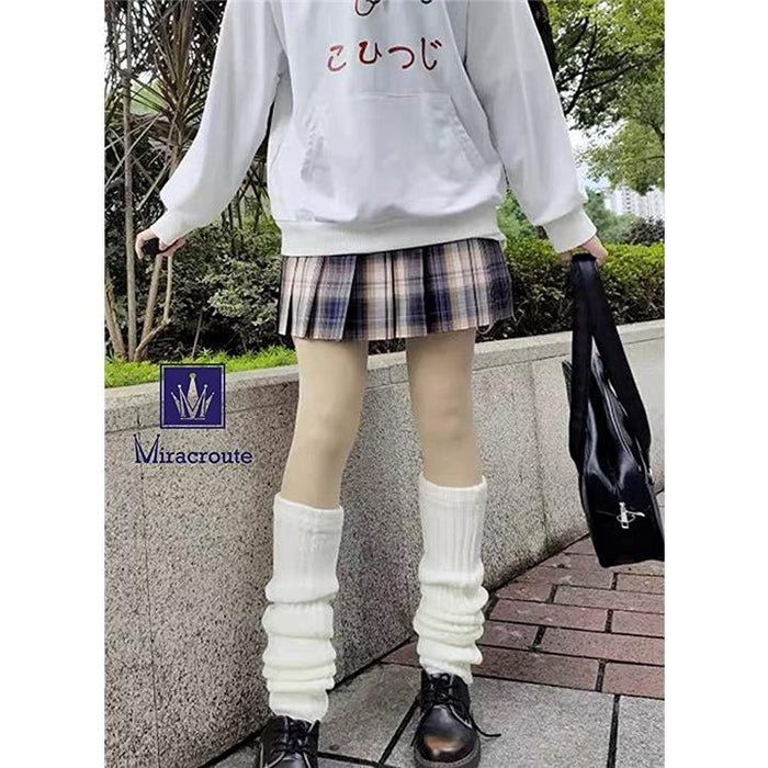 レッグウォーマー ファンキャップセット 平成ギャル ルーズソックス 風 レッグウォーマー レッグカバー 50cm