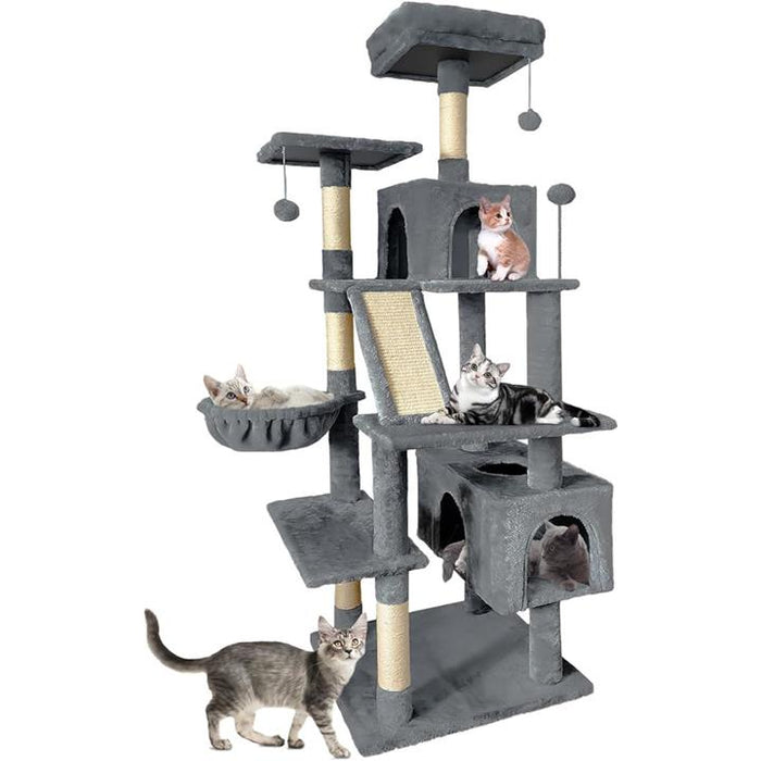 キャットタワー 大型猫用 猫タワー 据え置き ねこタワー ハンモック