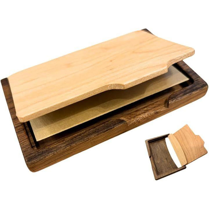 名刺入れ 木製 ウォールナット 天然木 ギフトボックス 名刺が折れない