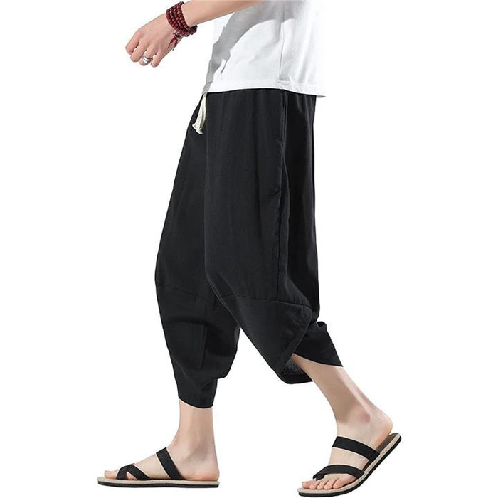 サルエルパンツ メンズ ワイドパンツ ズボン 7分丈 アラジン