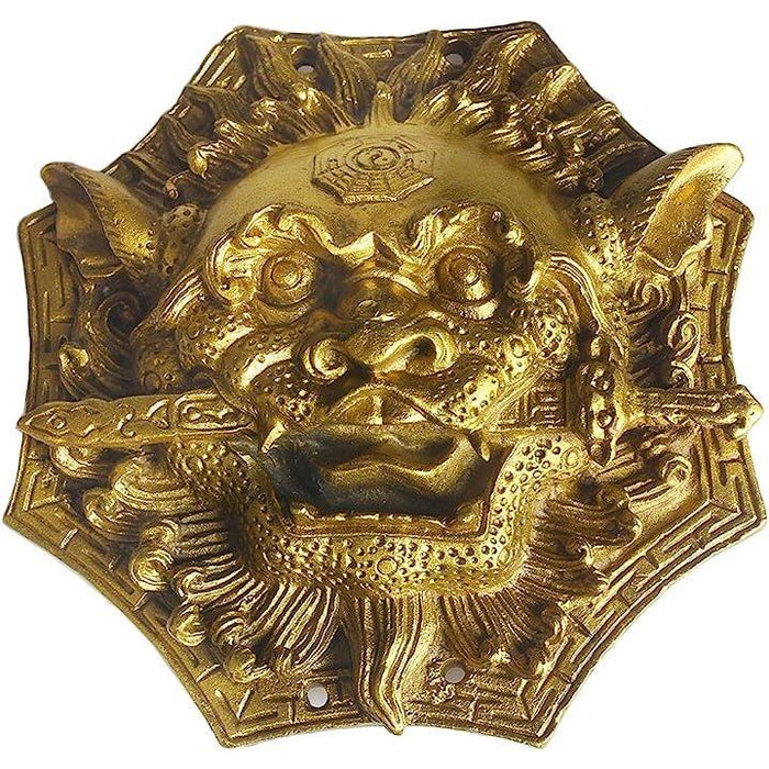 銅器 獅子頭印章 鎮宅 辟邪 開運 風水 招財 置物 工芸品 装飾品 工芸品 八角獅子の頭 睚眦 銅製 風水グッズ 開業のギフト 招財護符