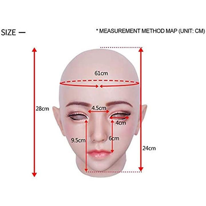 ５世代シリコン仮面標準版 女性Emily美人仮面、シリコン仮面、男の娘、女装男子、偽娘、コスプレ、変装、仮装