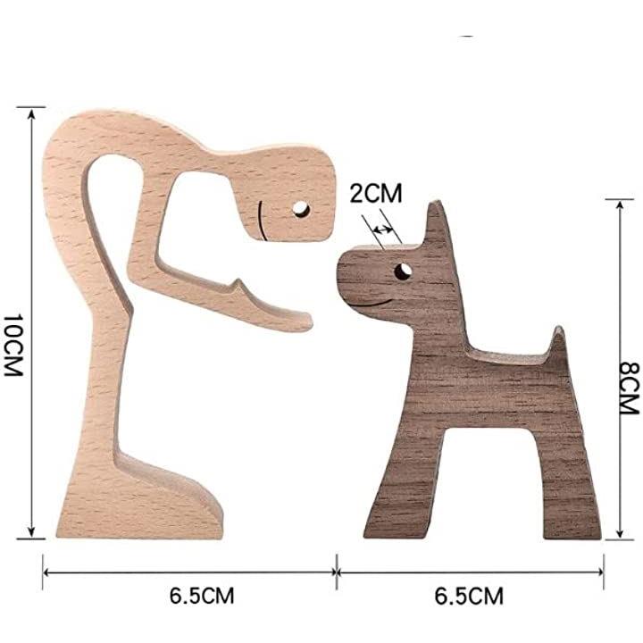 置物 インテリア 木製 犬 オブジェ 北欧 インテリア雑貨 韓国 北欧インテリア 人と犬 木製インテリア