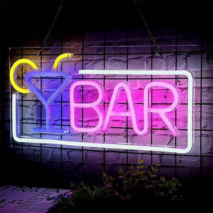 バーネオンサイン ネオンライト BAR ホームバー LED USB給電 吊り下げ 業務用 デコレーション