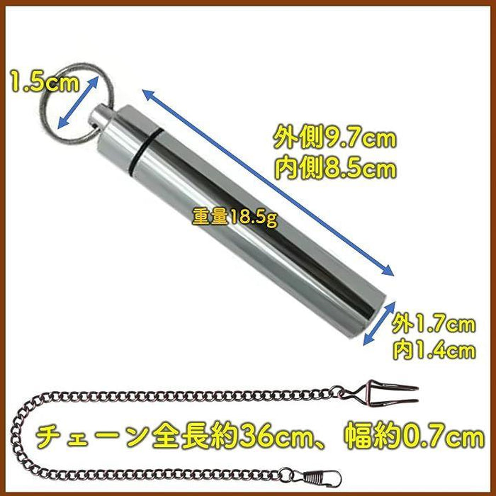 アルミ 製 TIG 溶接 タングステン 収納 ケース 落下 防止 35ｃｍ チェーン 付き 銀色 SN-232 TC- 高さ97ｍｍ-黒チェ