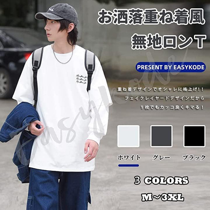 楽天市場】重ね着風 ベスト Tシャツ ストレッチ オーバーサイズ