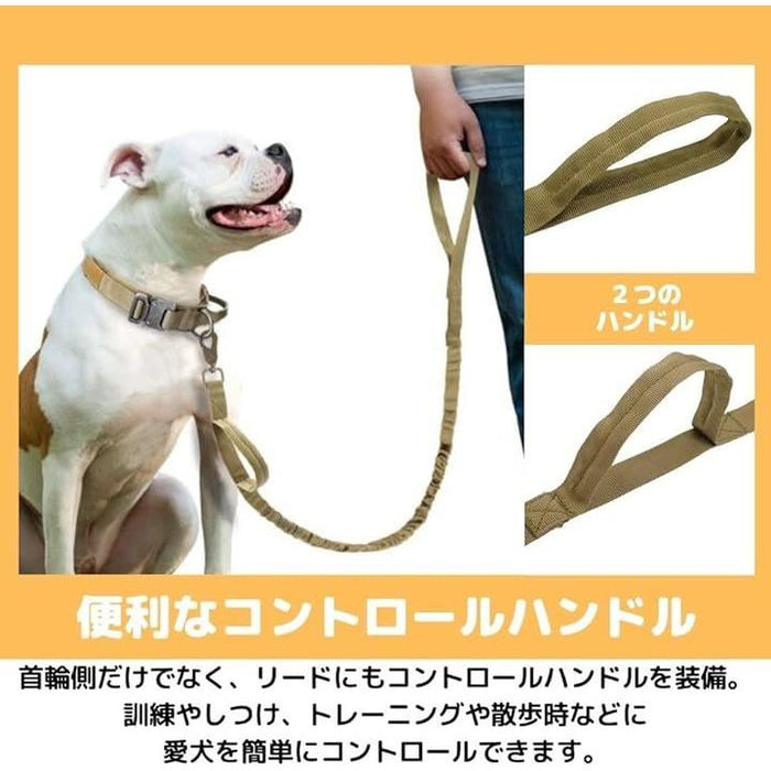 犬 首輪 リード 犬の首輪とリード セット 中型犬 大型犬 伸縮 ショック吸収 散歩