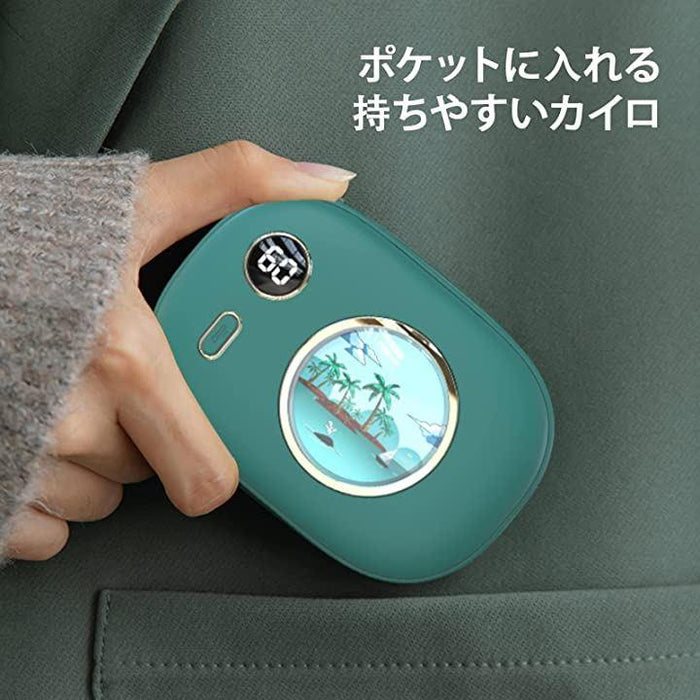 充電式カイロ カメラ型 電気あんか 1台2役 USB 小型 8000mAh モバイル