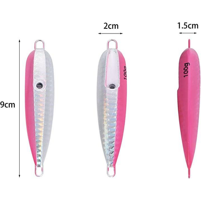 インチク 5色セット ジグ オモリ部分8cm タコベイト約12cm 青物
