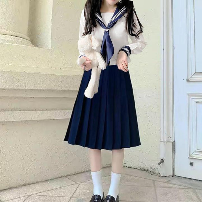 セーラー服 スカート スカーフ 上下 3点セット コスプレ 制服 女子学生服 コスチューム