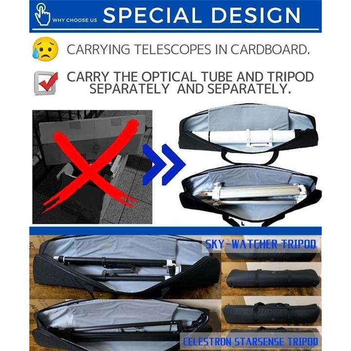 OPTICS AISA 天体 望遠鏡 全長100cm ケース バッグ 全面12mm緩衝材