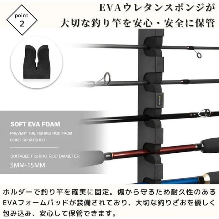 ロッドスタンド 自作品エンボス ブラック (カーボン柄) ロッドスタンド 自作品エンボス ブラック (カーボン柄)