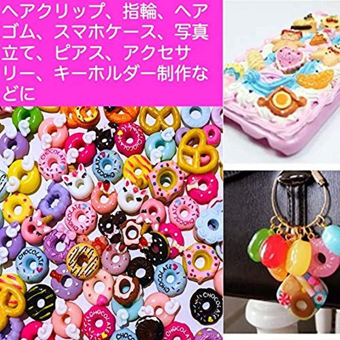 デコパーツ スイーツ ドーナツ 100個 ドールハウス ハンドメイド材料