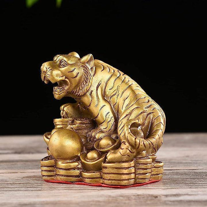 虎 とら 干支 寅年 十二支 金運アップ お守り 風水グッズ 招財 置物 銅製