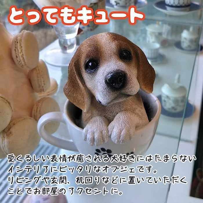 犬の置物 ビーグル 成犬 お座り ラージサイズ 大きくてリアルな