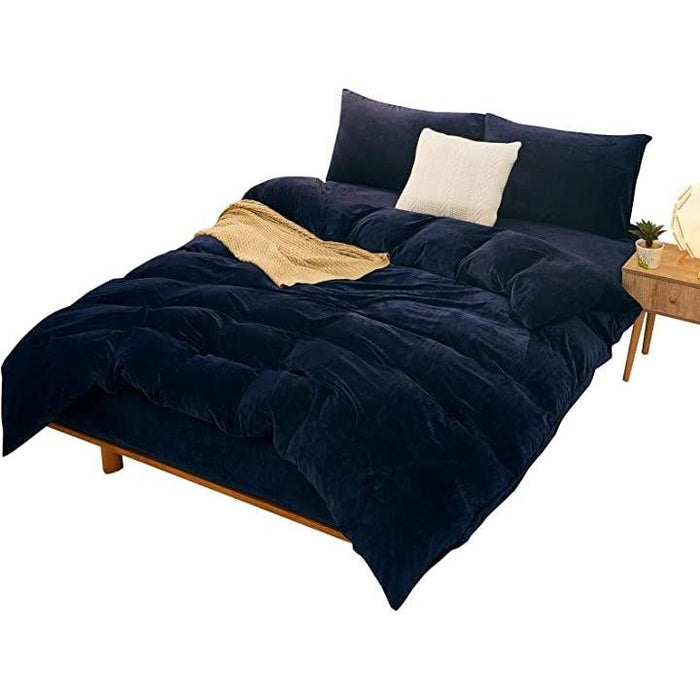 掛け布団カバー　マイクロファイバー　ネイビー　230×210 96574ef8969e8d77353b5743616666