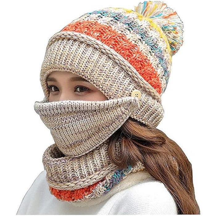 美品】ROXY スノーボードウェアセット ネックウォーマー、ニット帽付き