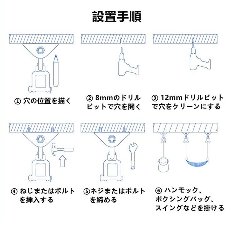 スイングハンガー 360°回転 耐荷重450kg 2個入 SUS304ステンレス