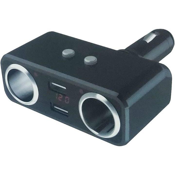 シガーソケット 2連 usb 車載充電器 増設分配器 シガーソケット 2連 usb 車載充電器 増設分配器