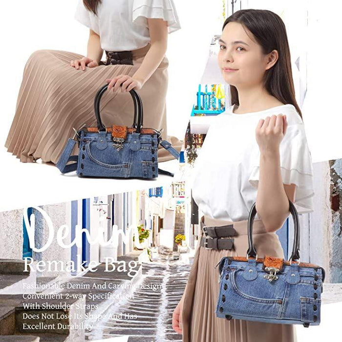 デニムバッグ ハンドバッグ ショルダー 斜めがけ 2way bag 鞄