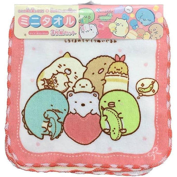 すみっコぐらし 15509 ミニタオル3枚セット 870856 プチタオル タオル