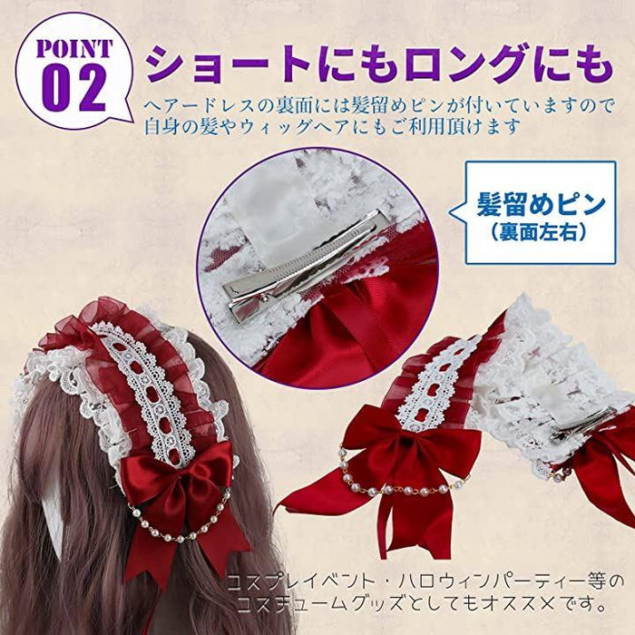 ヘッドドレス ロリィタ ゴスロリ ゴシック ヘアクリップ ドレス