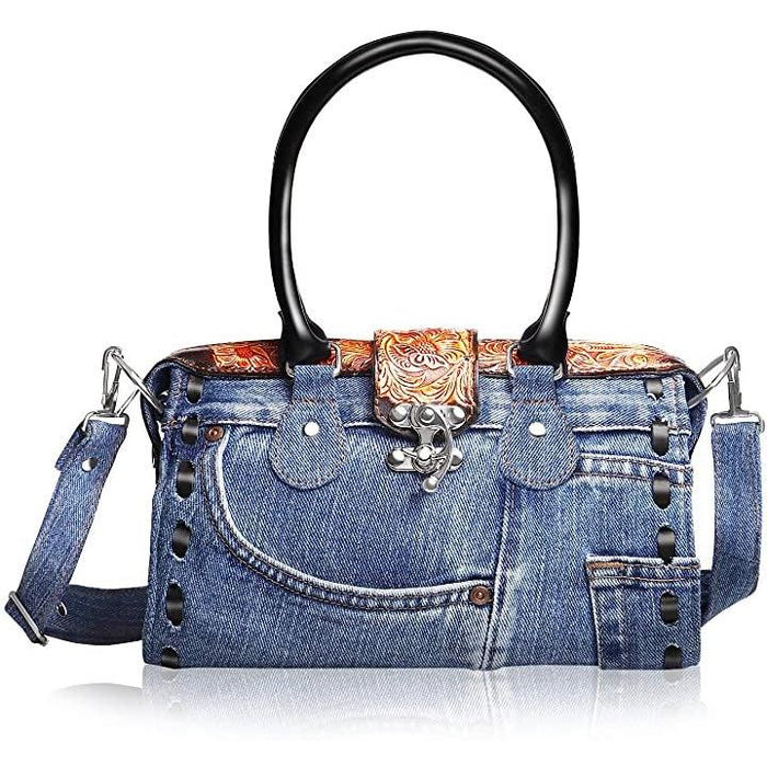 デニムバッグ ハンドバッグ ショルダー 斜めがけ 2way bag 鞄 デニムバッグ ハンドバッグ ショルダー 斜めがけ 2way bag 鞄