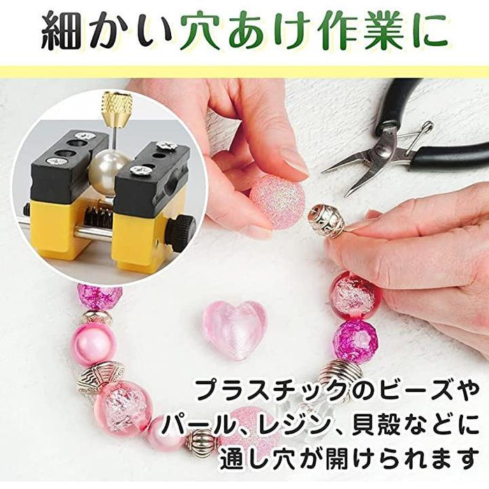 電動ピンバイス ハンドドリル ミニサイズ 予備針付き UVレジン プラモデル アクセサリー ハンドメイド