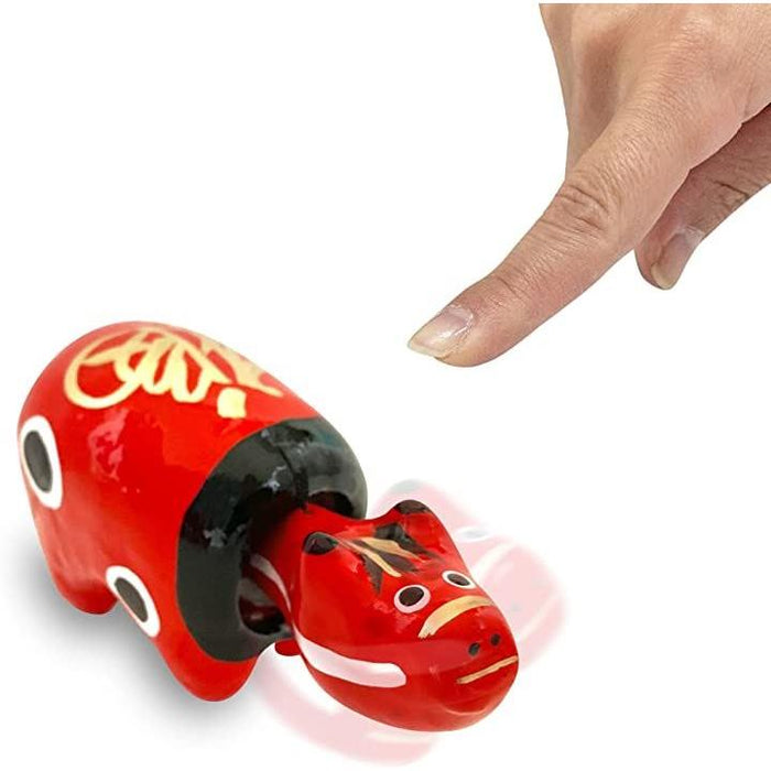 日本製 希少生産 赤べこ 民芸品