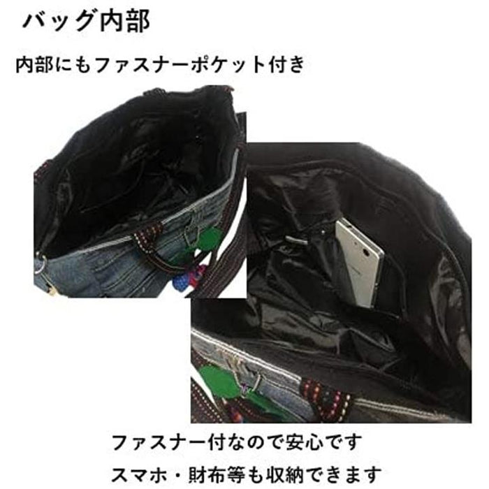 デニムバッグ ハンドバッグ ショルダーバッグ デニムリメイク