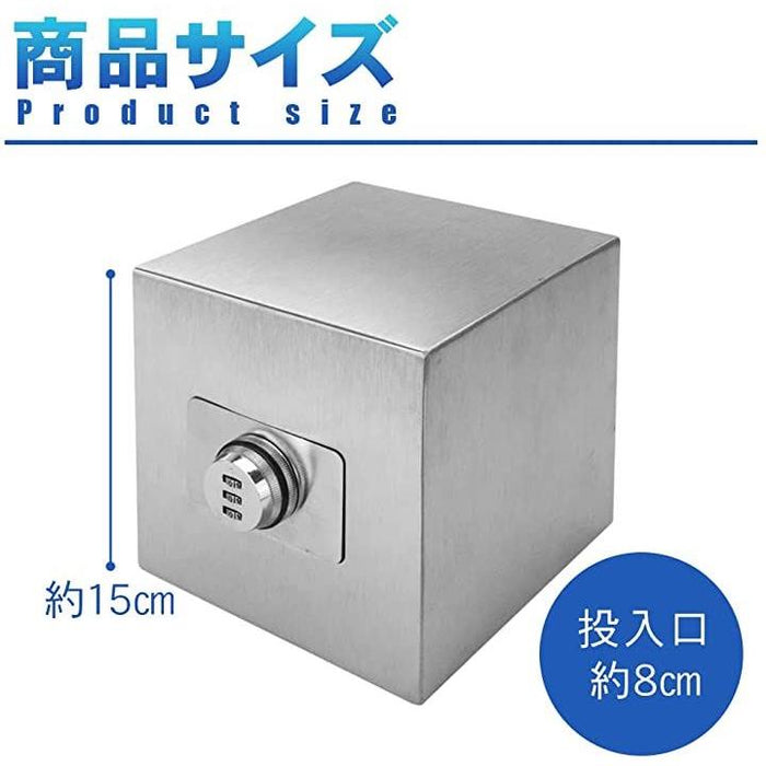 貯金箱 多面体 ステンレス 開かない貯金箱 Sサイズ 貯金箱 おしゃれ 札 お札 貯金 金 お金