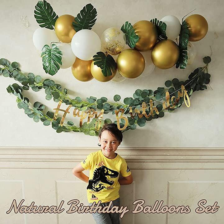 誕生日 バースデー 飾り 飾り付け 装飾 バルーン 風船 ガーランド ナチュラル グリーン セット