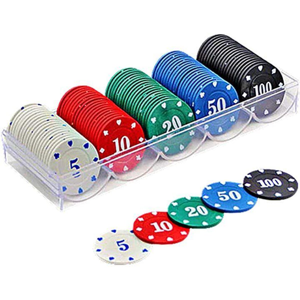 カジノチップセット 100枚 カジノコイン アクリルケース付 ポーカー 
